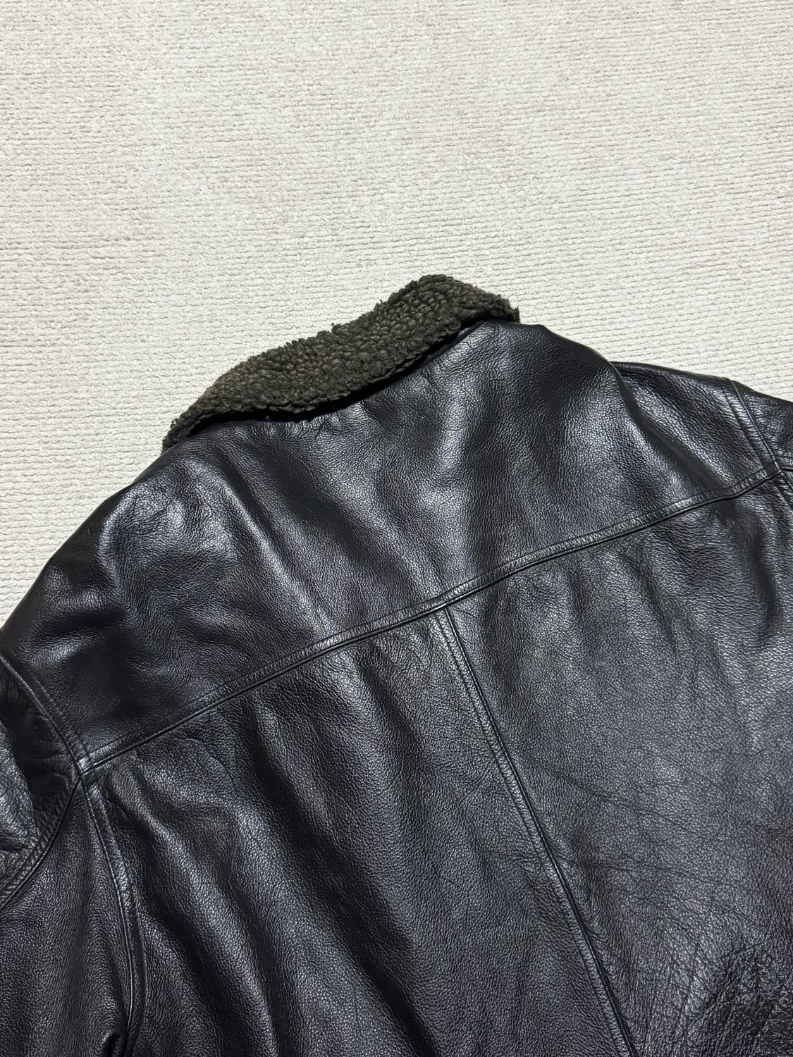 90s 올드 갭 프리미엄 카우레더 코트 L 상품이미지8