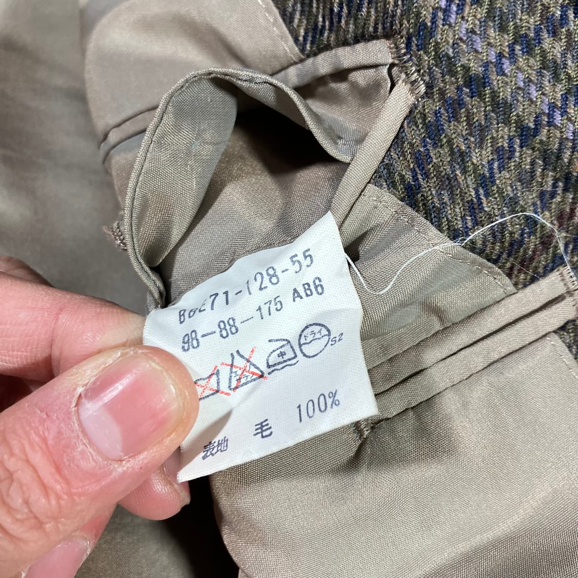 Burberry 버버리 울 체크 2b 미니멀 블레이저 상품이미지5