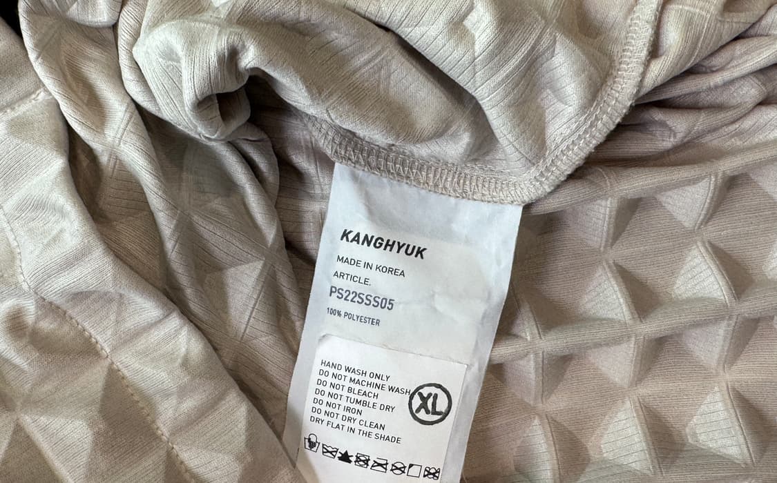 22SS 강혁 피라미드 엠보싱 에어백 하프 셔츠 XL 상품이미지3