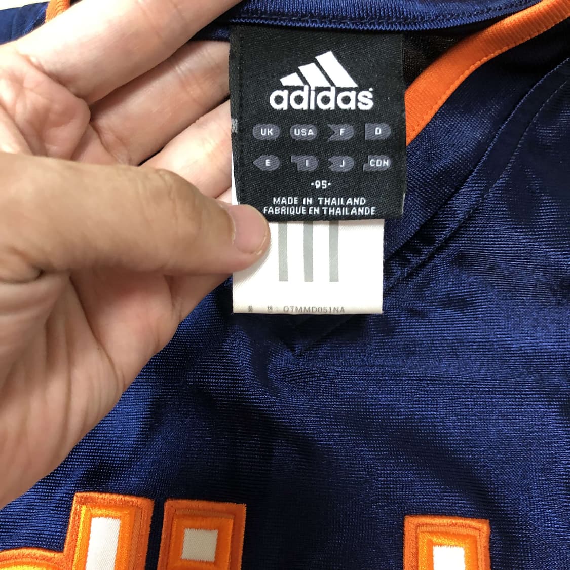 (95) 아디다스 adidas 베스킷볼 게이밍져지 네이비 오렌지 농구져지 상품이미지3