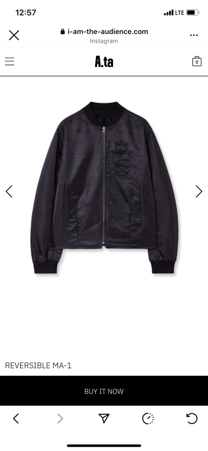 A.ta reversible MA-1  M size 새상품 상품이미지1