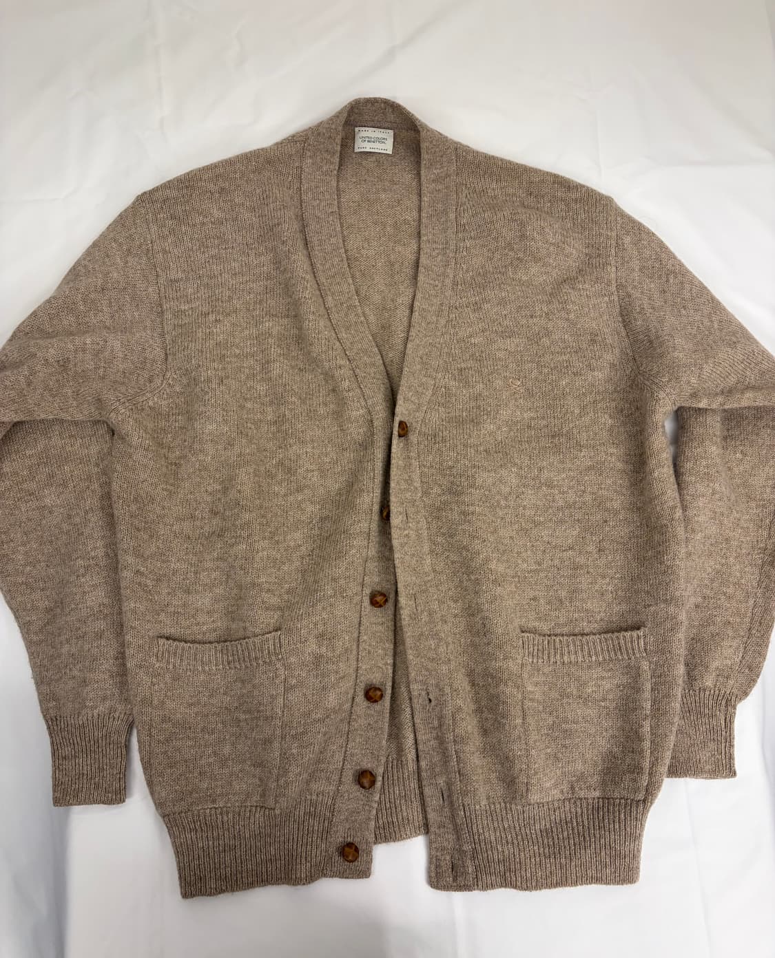 [M] 베네통 울 가디건 브라운 상품이미지1