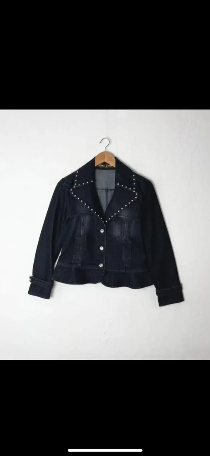 빈티지 펑크 데님 라이더 자켓 고스룩 나나깔 상품이미지2