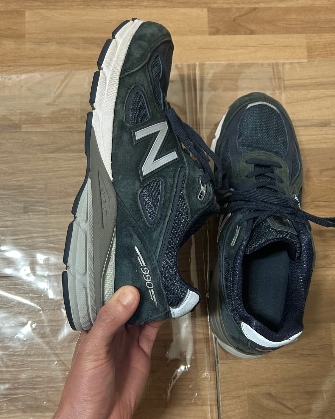 뉴발란스 990v4 USA 네이비 실버 280 워런티카드 포함 상품이미지5