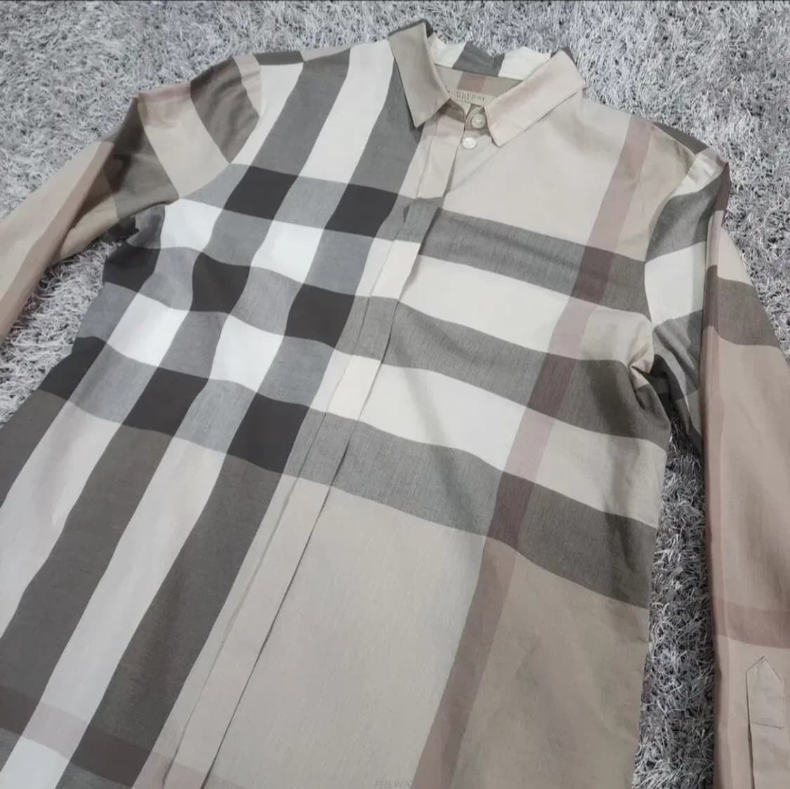 버버리 코튼 체크 셔츠 XS 상품이미지2