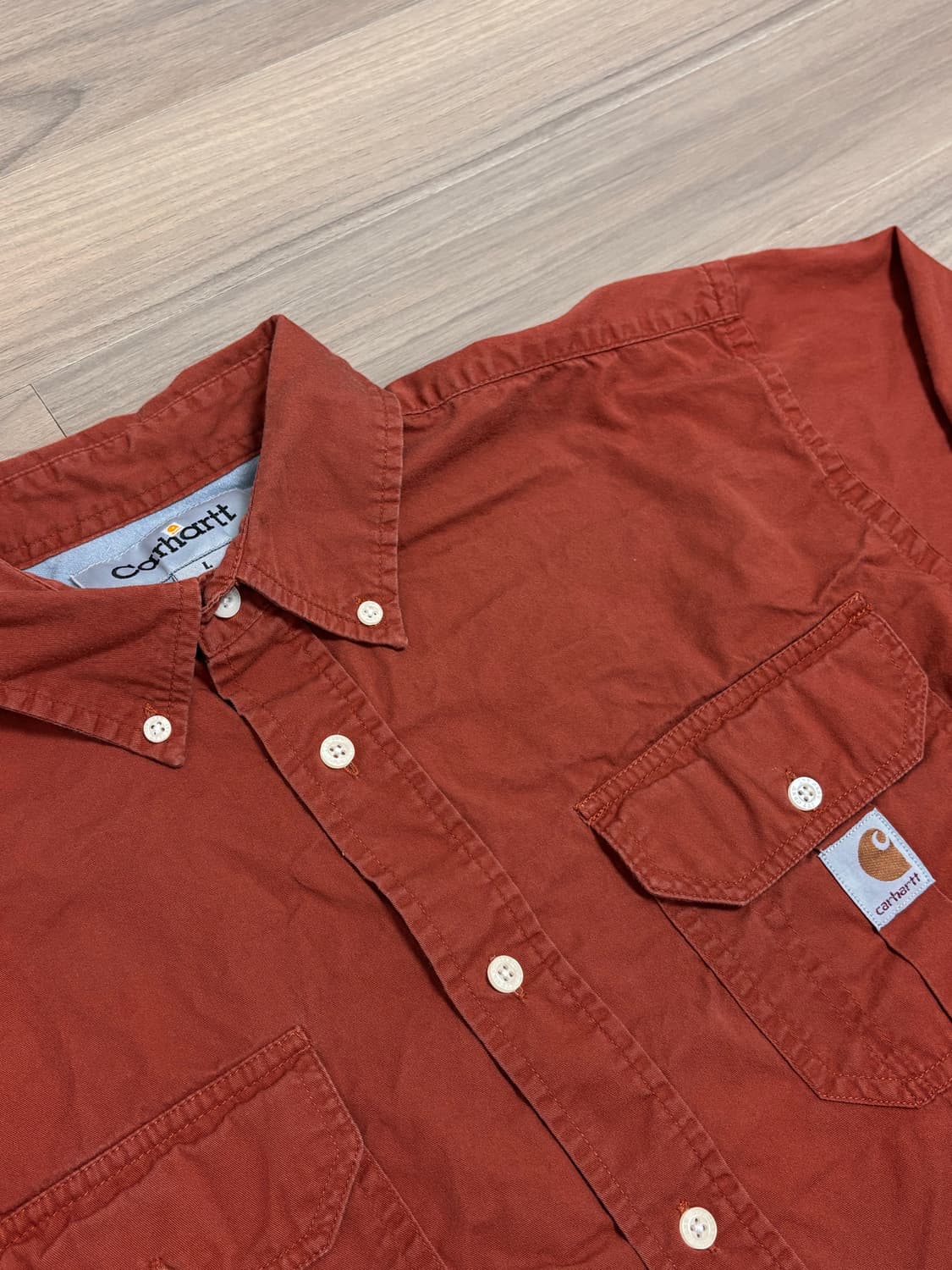 칼하트 셔츠 L 브릭레드 상품이미지2