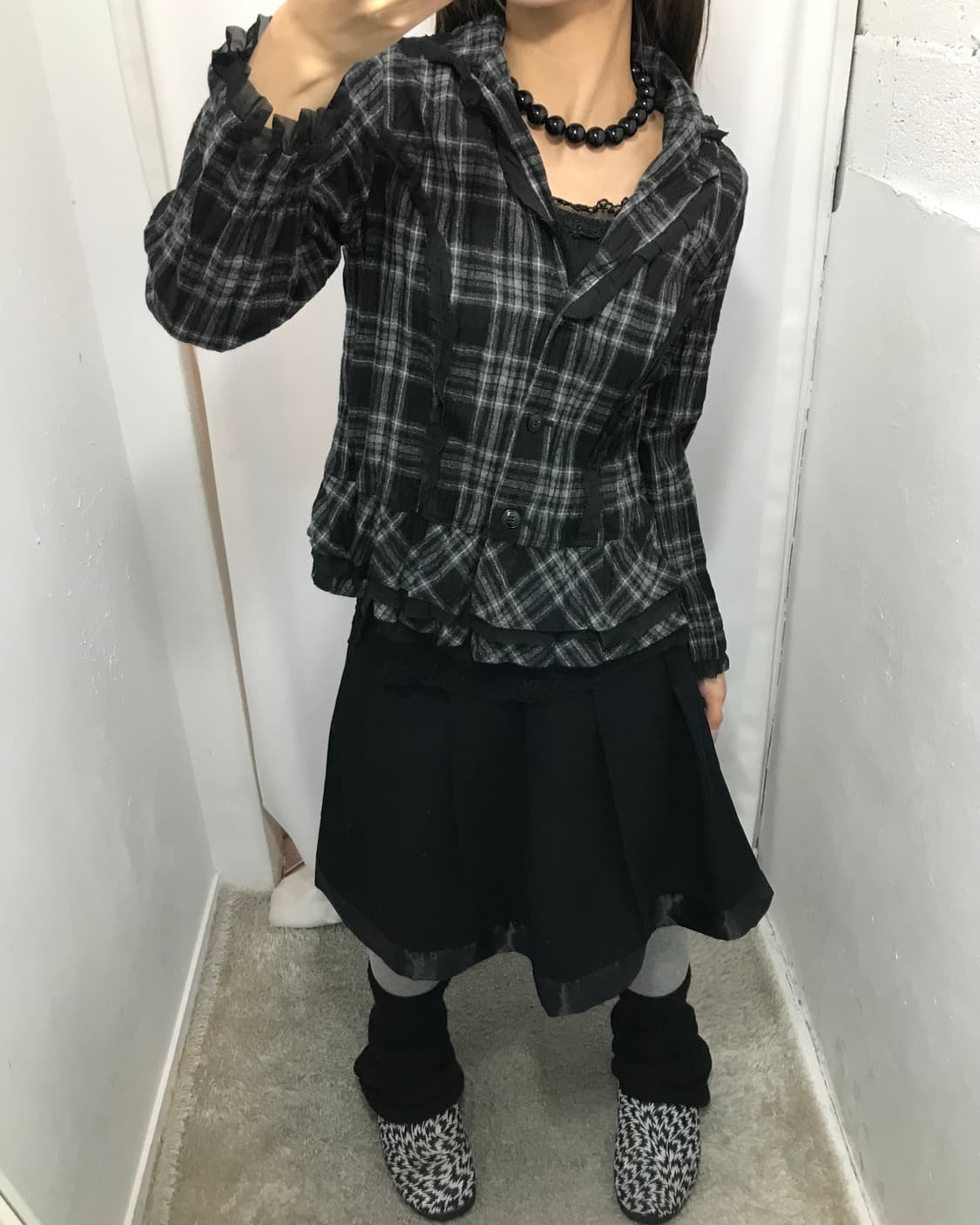 🖤체크 프릴 코디 세트 🖤 상품이미지4