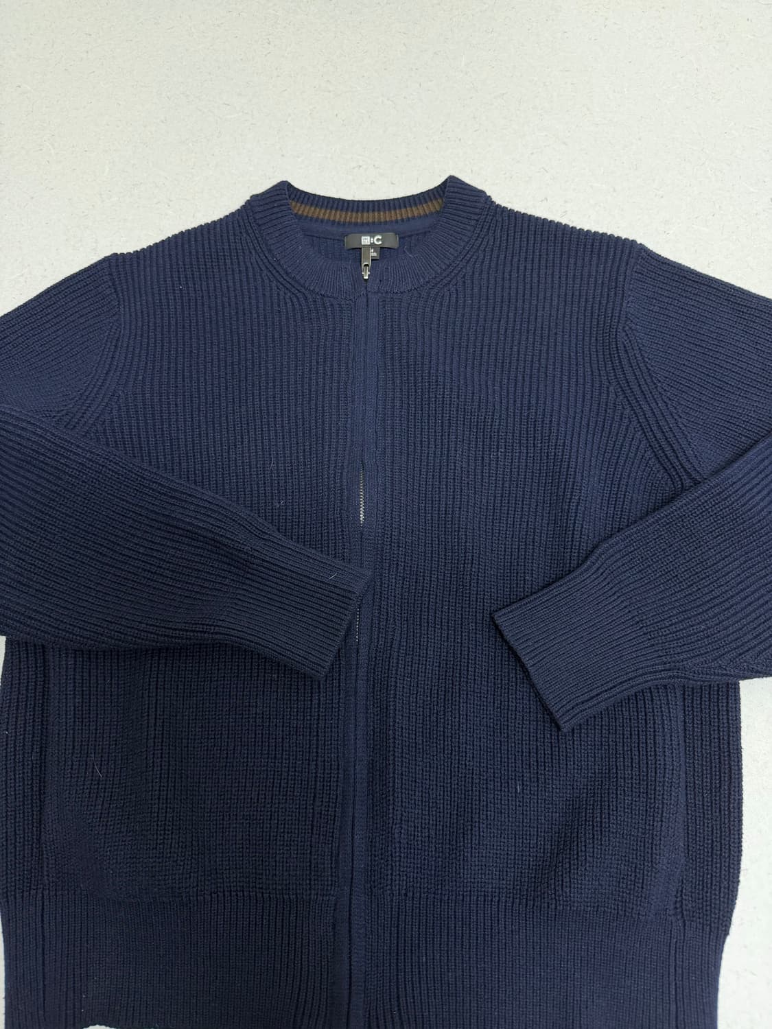 유니클로 크루넥풀집가디건 네이비 상품이미지3