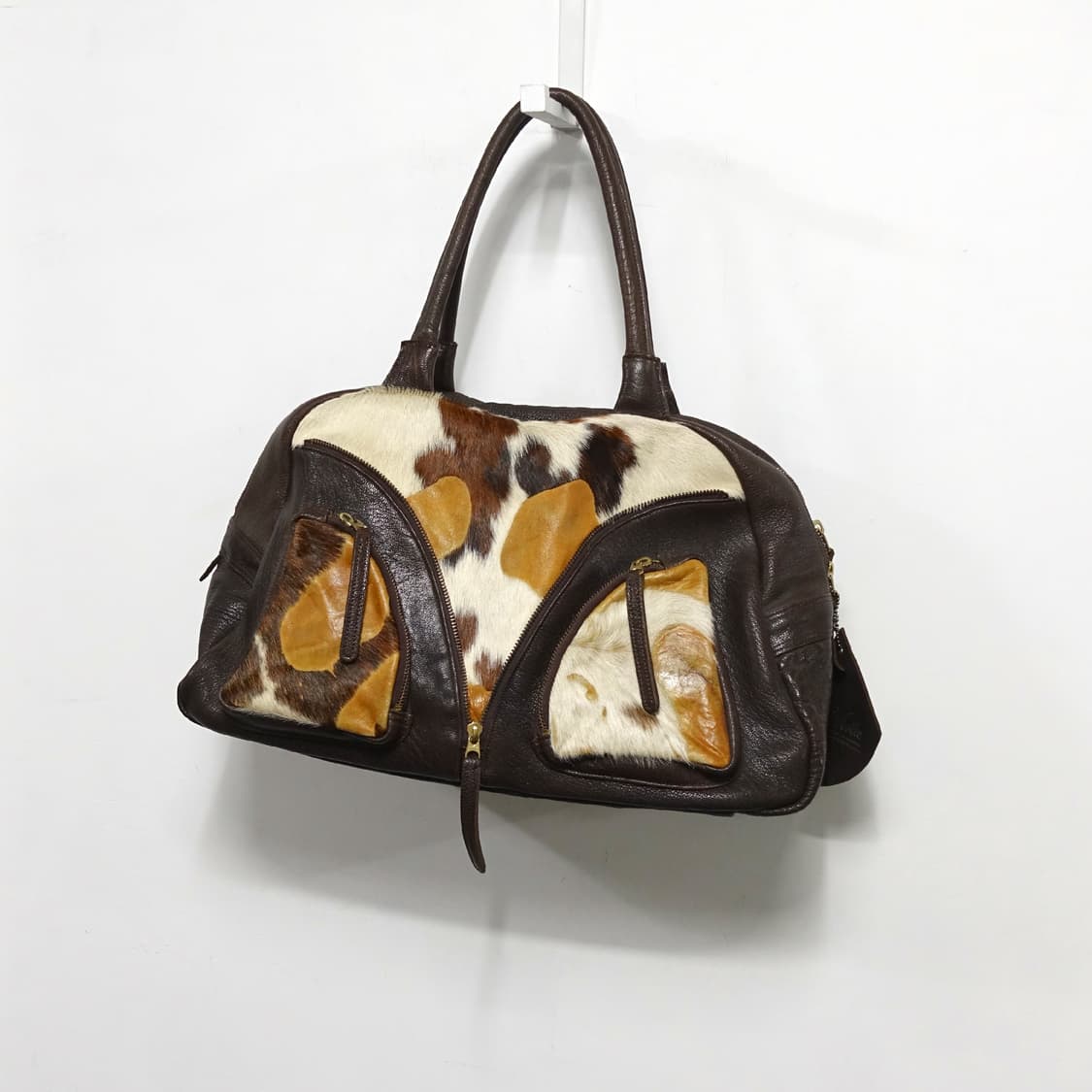 COWHIDE CALF HAIR FUR 카프헤어 송치 퍼 토트백 상품이미지3