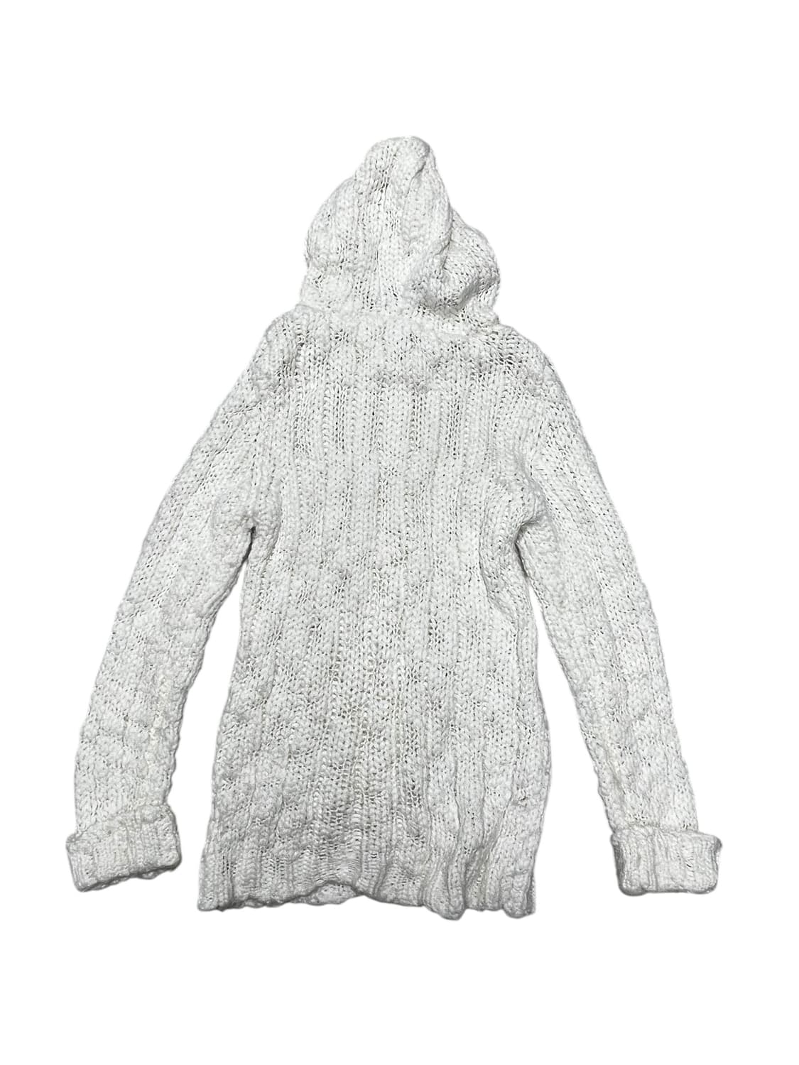 아이보리 후드 니트 상품이미지4