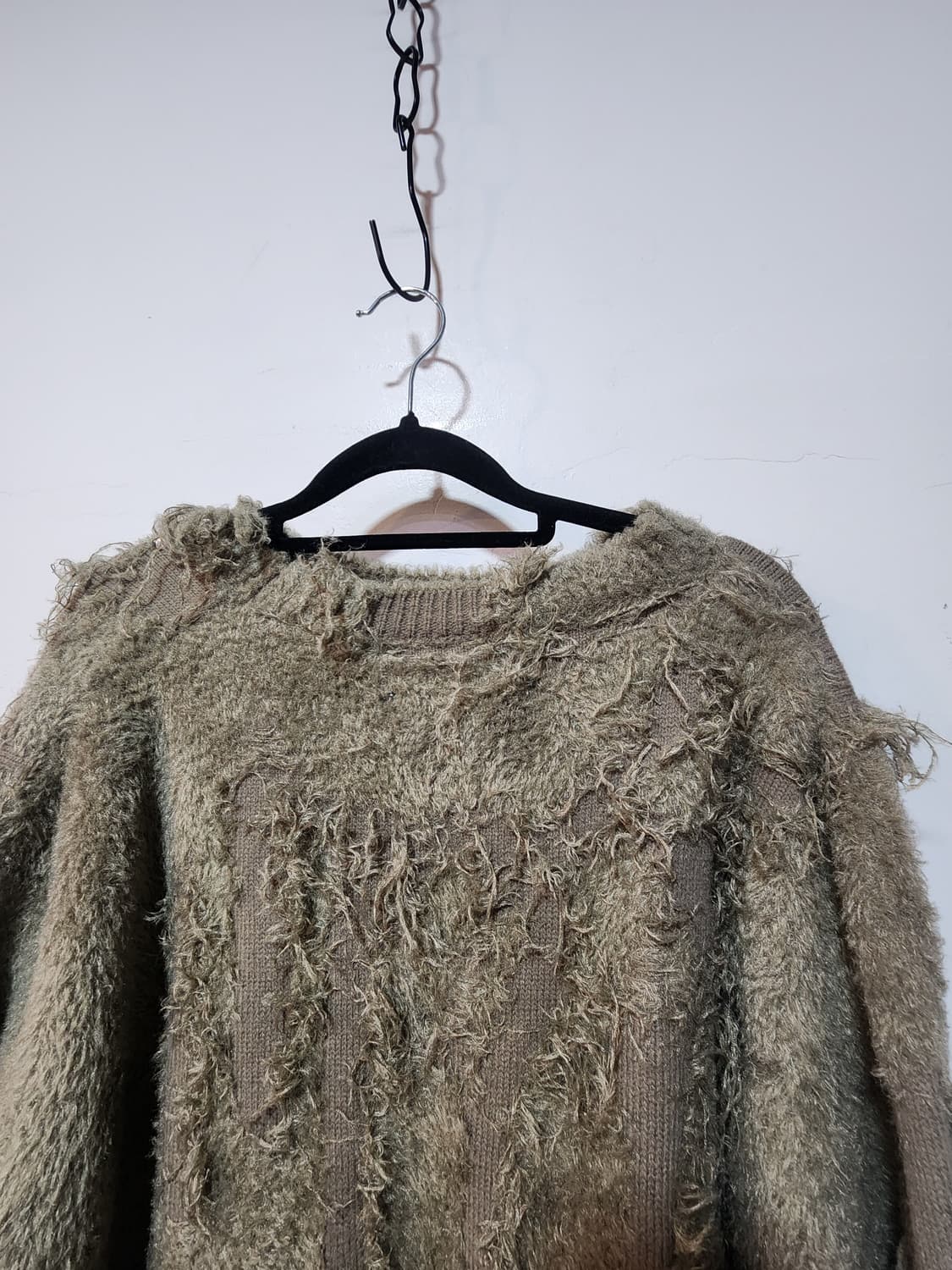 GAKIHARA 퍼 디테일 빈티지 니트 상품이미지3