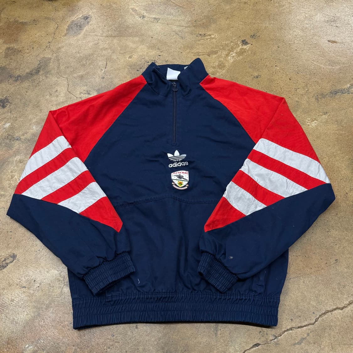 아디다스 네이비 레드 아스날 축구 웜업 바람막이  상품이미지2
