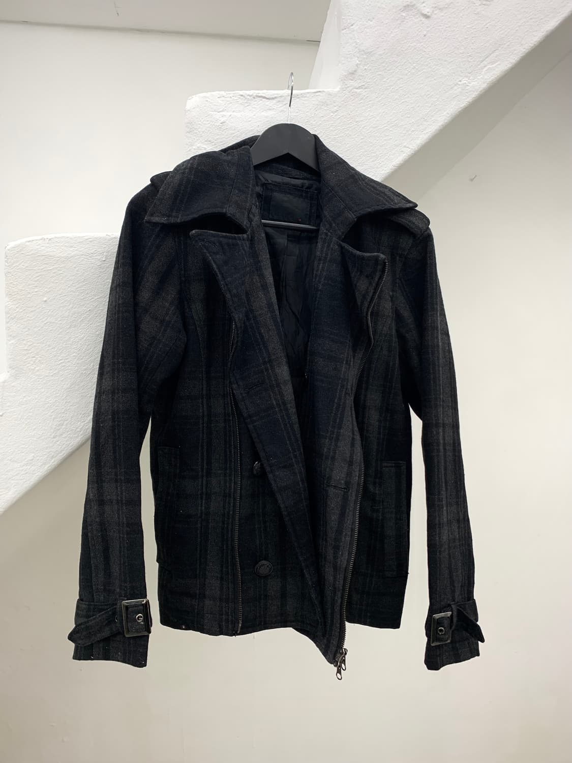 Tartan check pattern punk detail jacket  상품이미지1