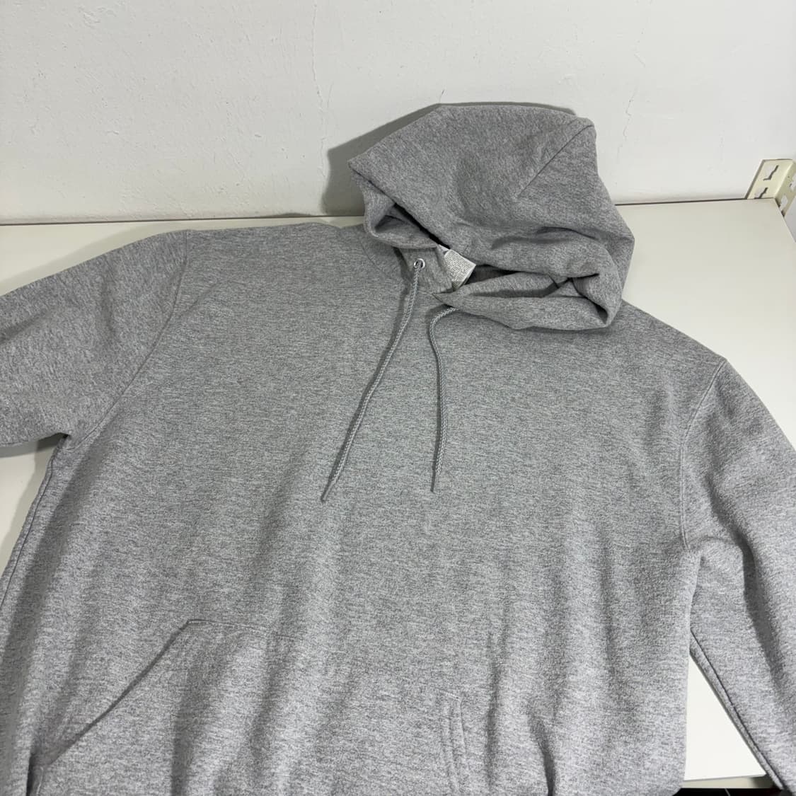 L 챔피온 USA 그레이 손목로고 루즈핏 코튼 후드티 상품이미지2