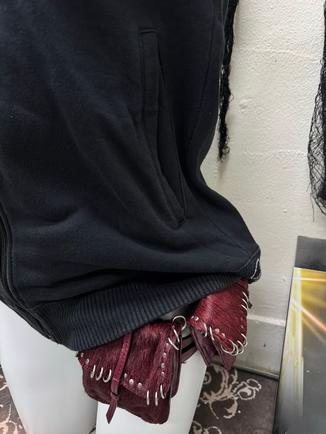 90s Karl kani cross zipper sleeveless ho 상품이미지5