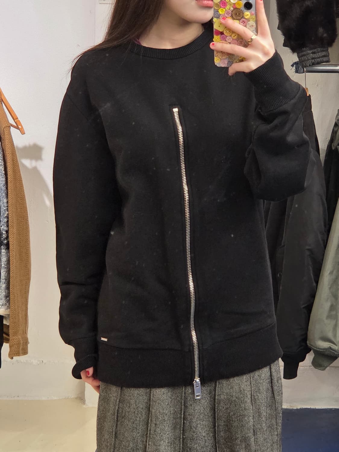 DIESEL 디젤 센터 지퍼 맨투맨 상품이미지2