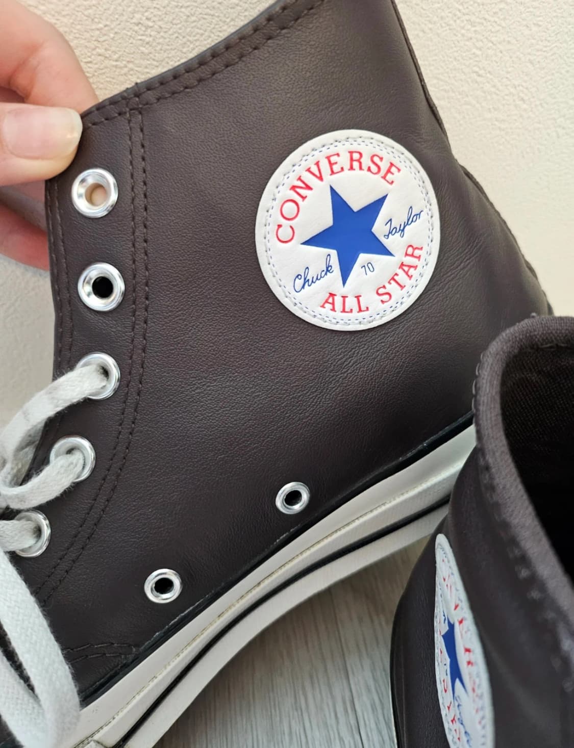 컨버스 척 70 레더 컨버스 하이 브라운 상품이미지6