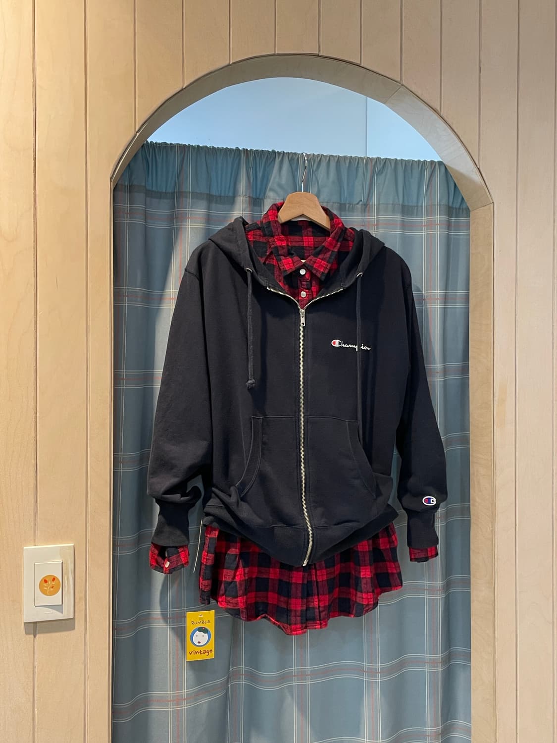 일본빈티지 웨스턴 체크셔츠 상품이미지2