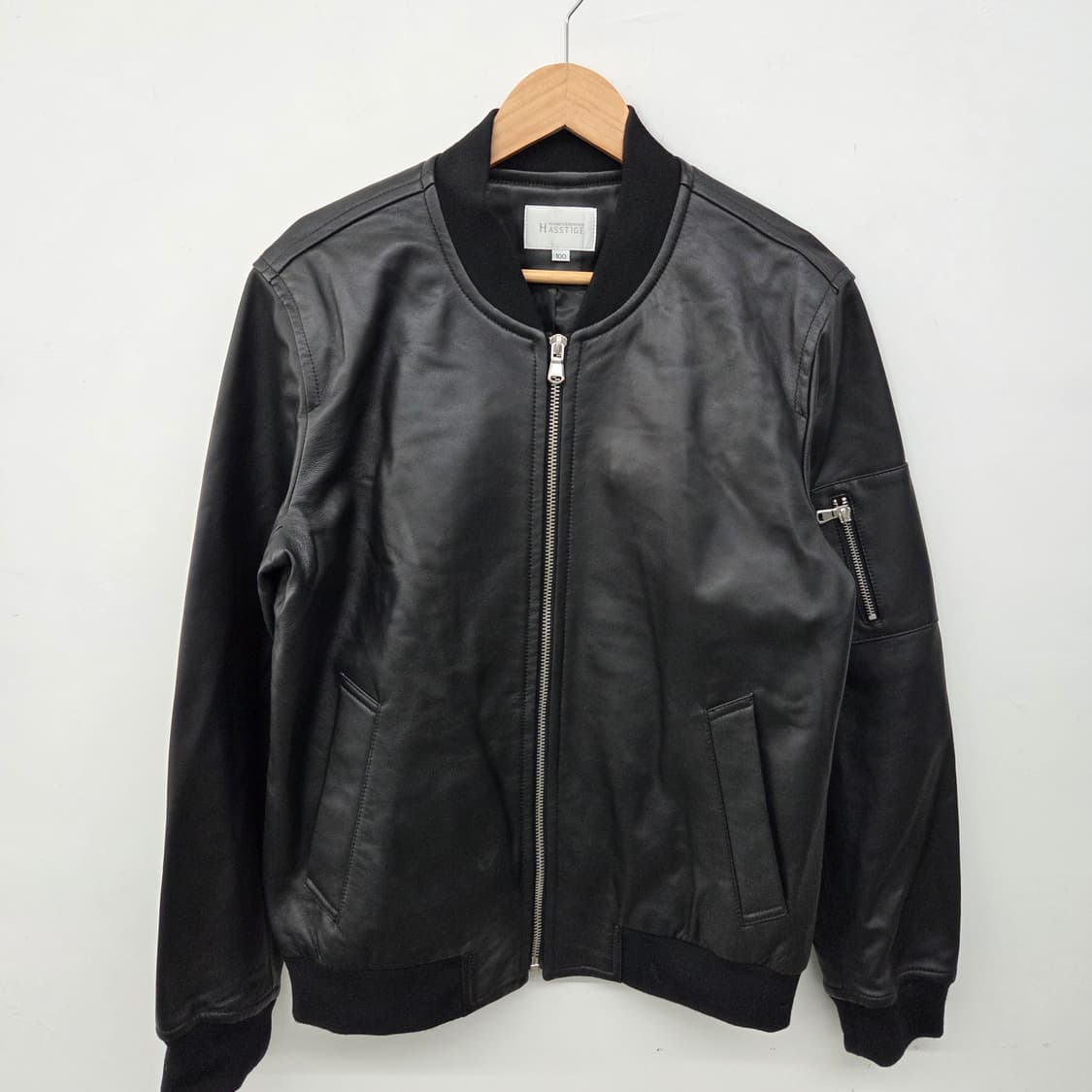 양가죽 블랙 봄버 자켓 남L 상품이미지2