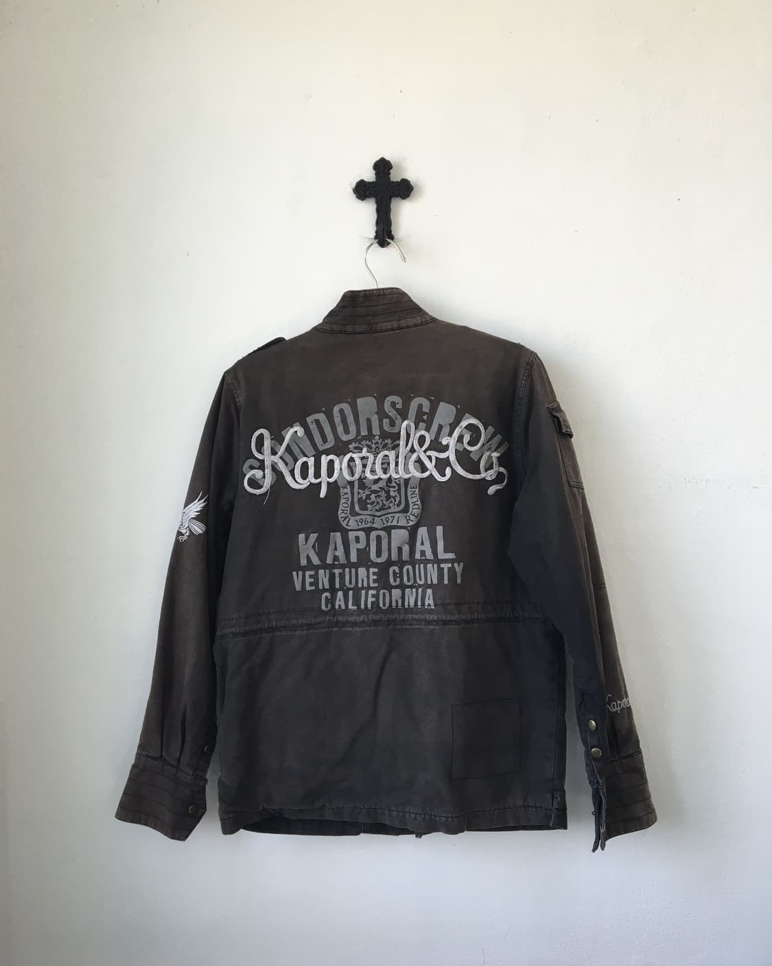 Back point washing dark brown jacket 상품이미지1