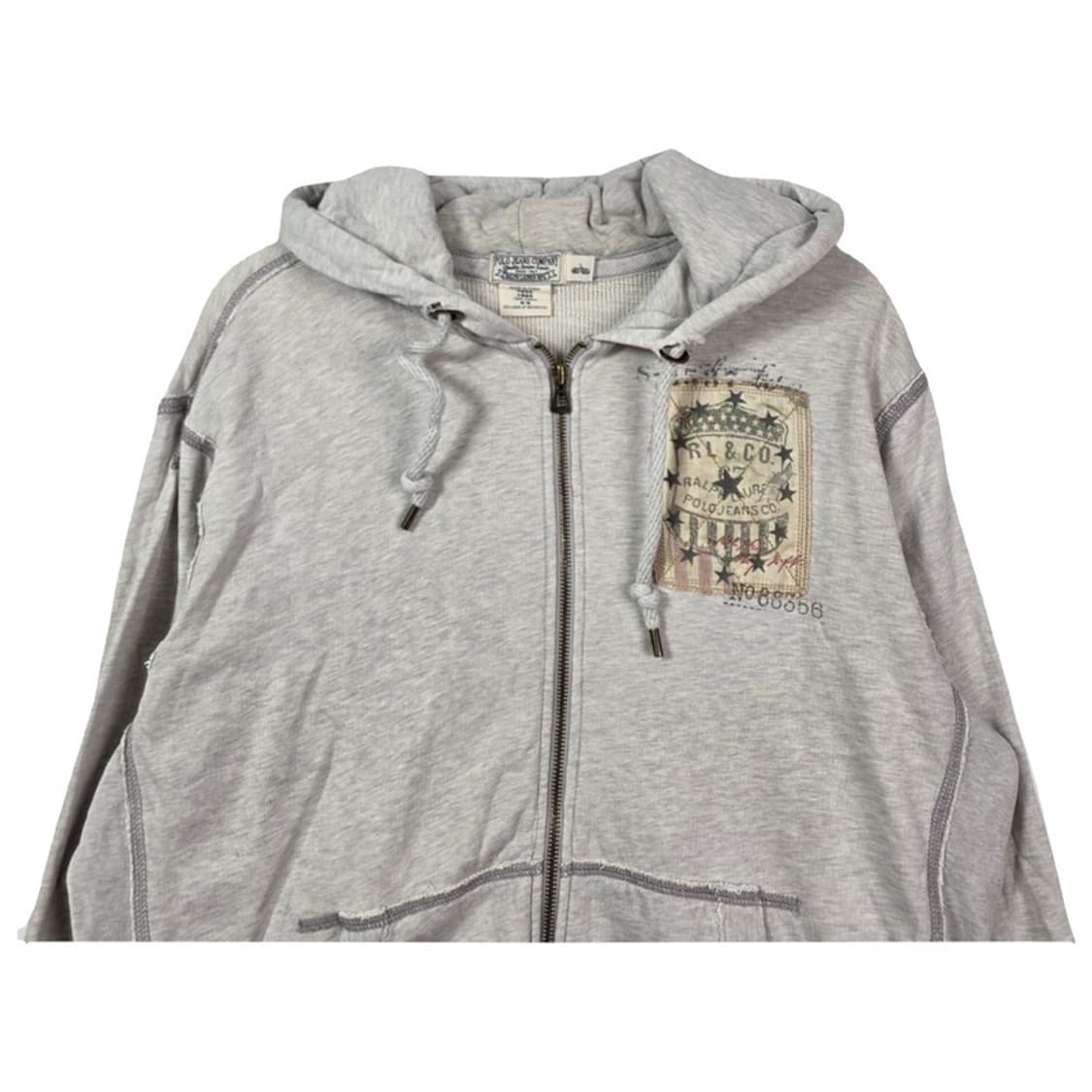 폴로 진스 랄프로렌 아카이브 성조기 패치 빈티지 후드집업 L 상품이미지3