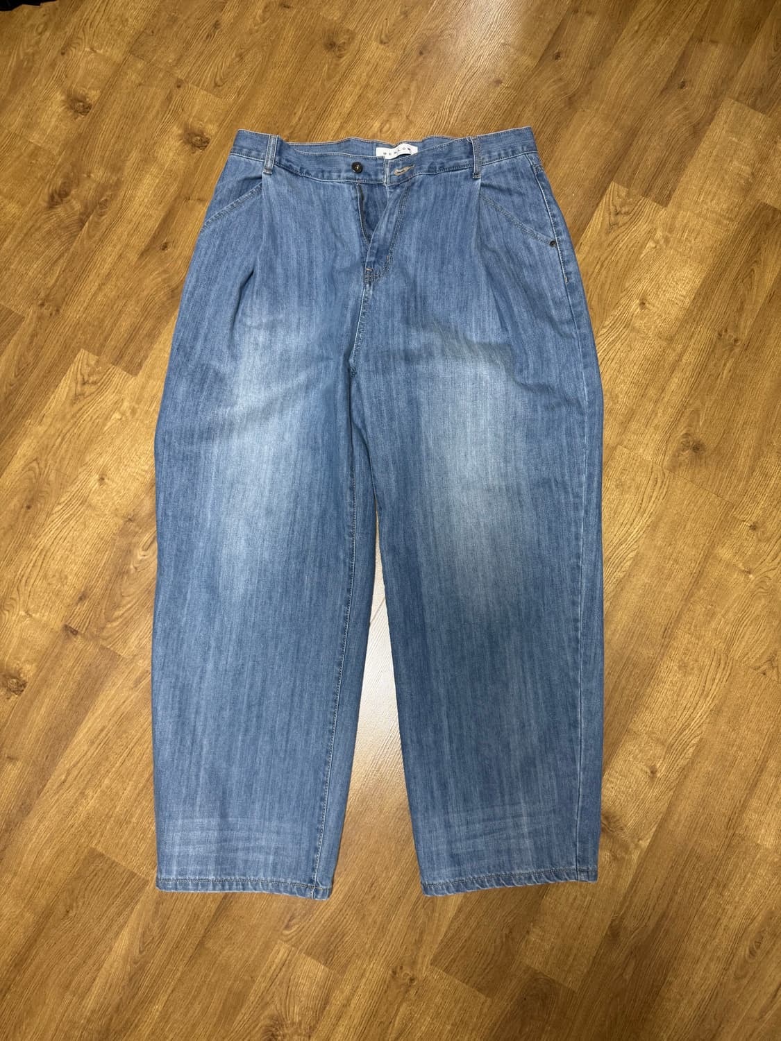 비슬로우 딥 원턱 데님 상품이미지1