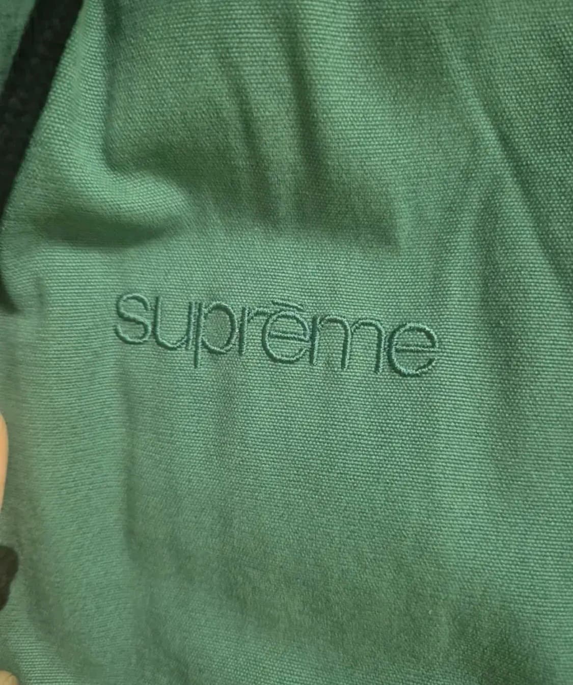 [XL] 23FW 슈프림 레더 칼라 유틸리티 자켓 그린 상품이미지3