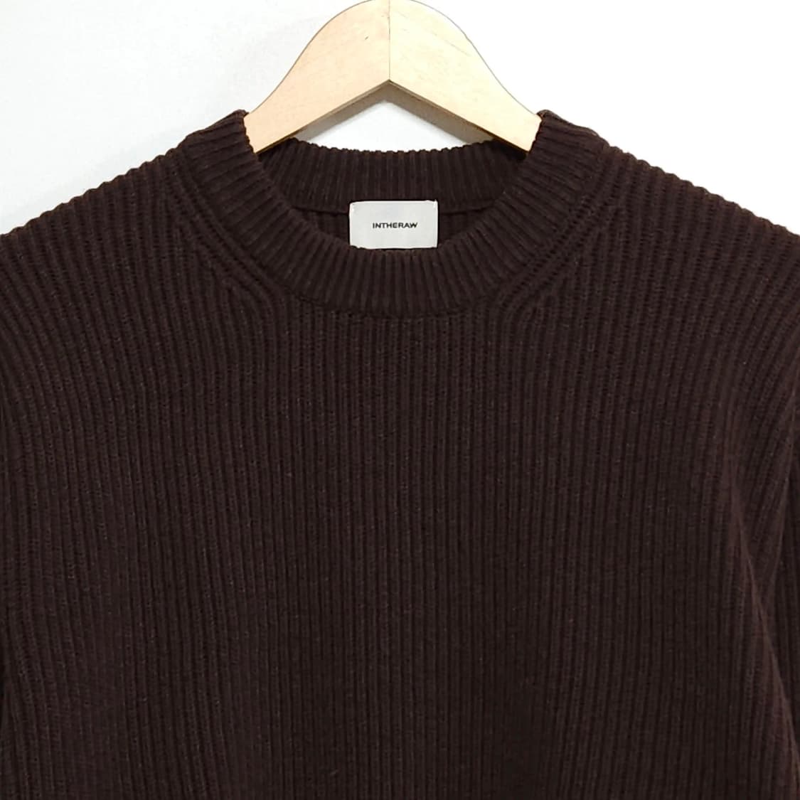 100)INTHERAW 인더로우 헤비울 니트 브라운 상품이미지2