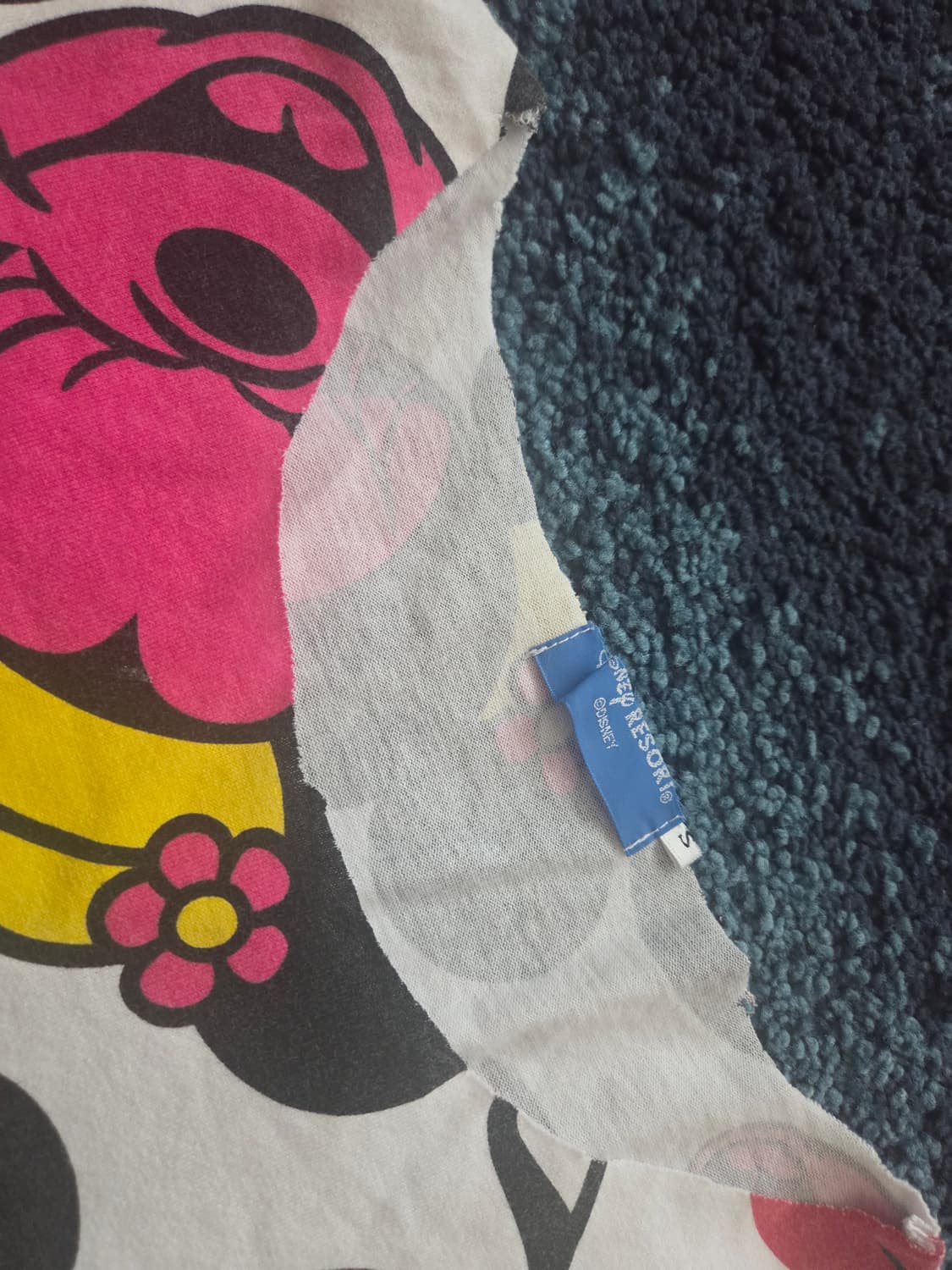 🐶구매시덤) 디즈니 리조트 미니마우스 반팔 목부분 컷팅커스텀 표기S 상품이미지3