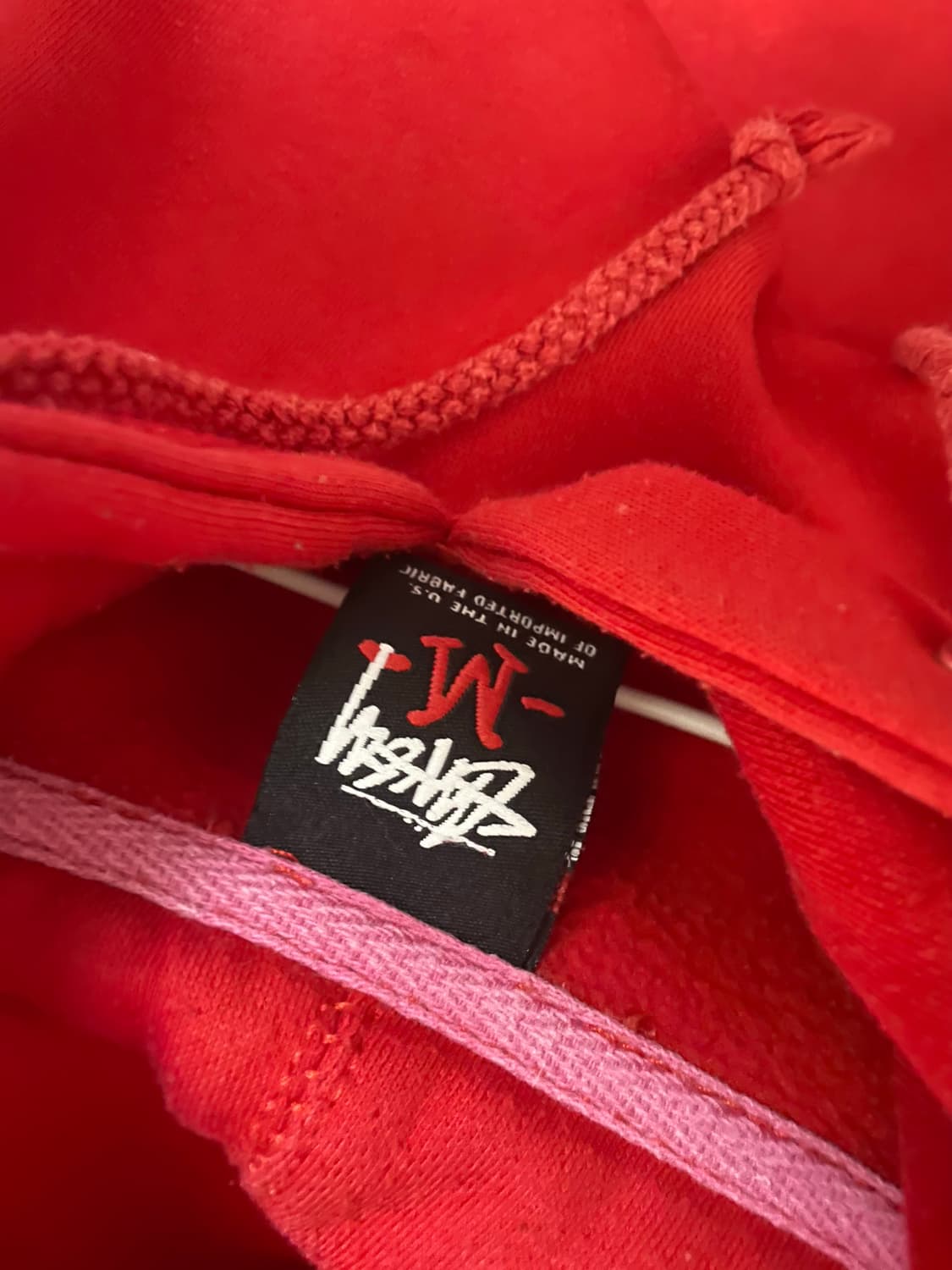 스투시 베이직 빅 로고 후드티 레드 상품이미지3