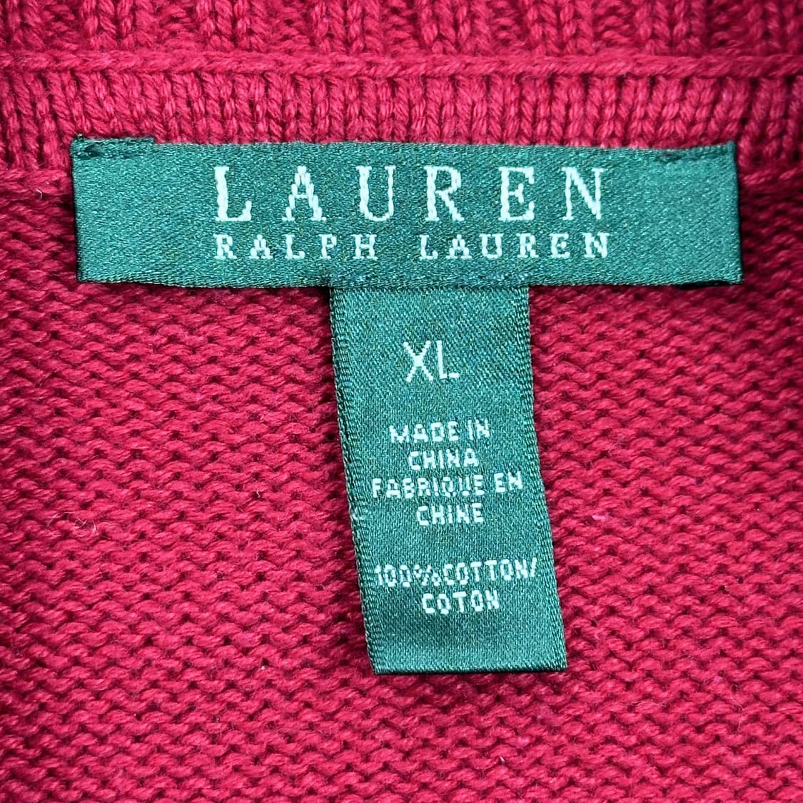 폴로 랄프로렌 RL 레드 숄카라 가디건 (XL 여성추천) 상품이미지5