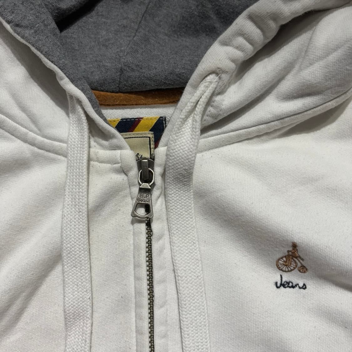 빈폴 빈티지 화이트 후드집업 상품이미지2