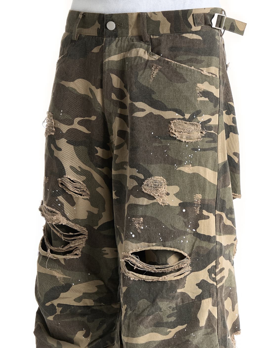 크랙로즈 / 레이어드 프린팅 카모플라주 팬츠 상품이미지3