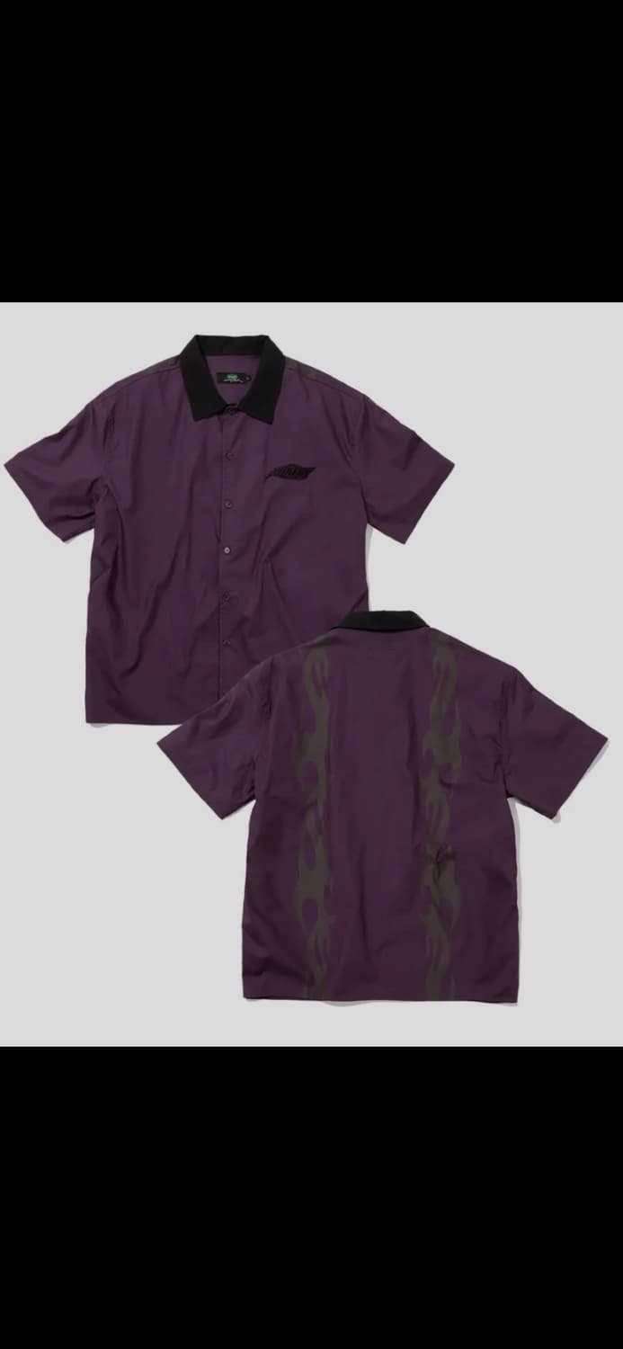 래리클락 퍼플 바이커 셔츠 상품이미지1