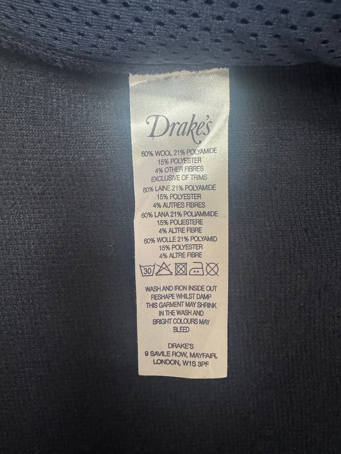 드레익스 플리스 네이비 38사이즈(새상품) 상품이미지3