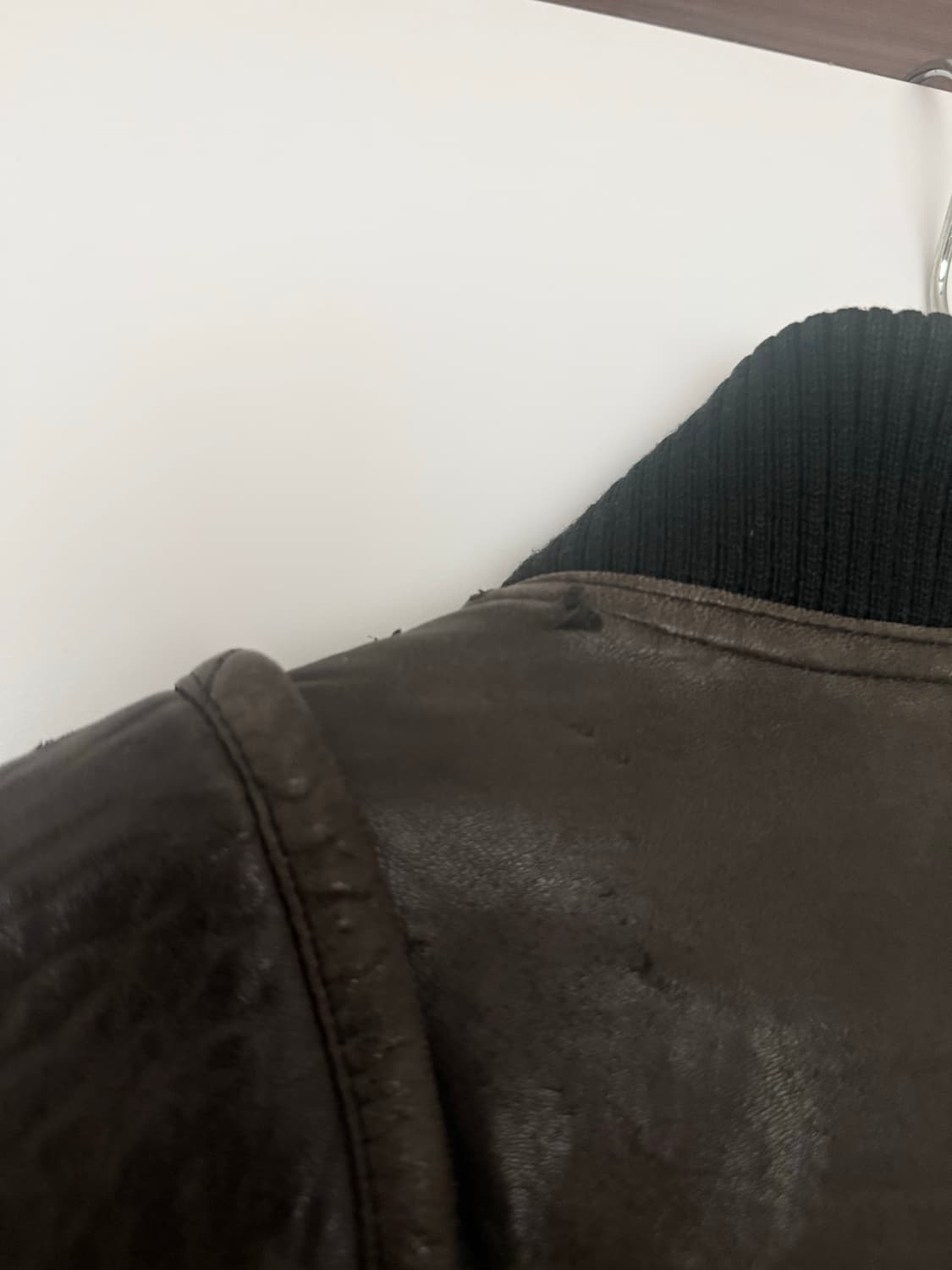 80s 이세미미야케 IS 레더봄버 (L-XL) 상품이미지9