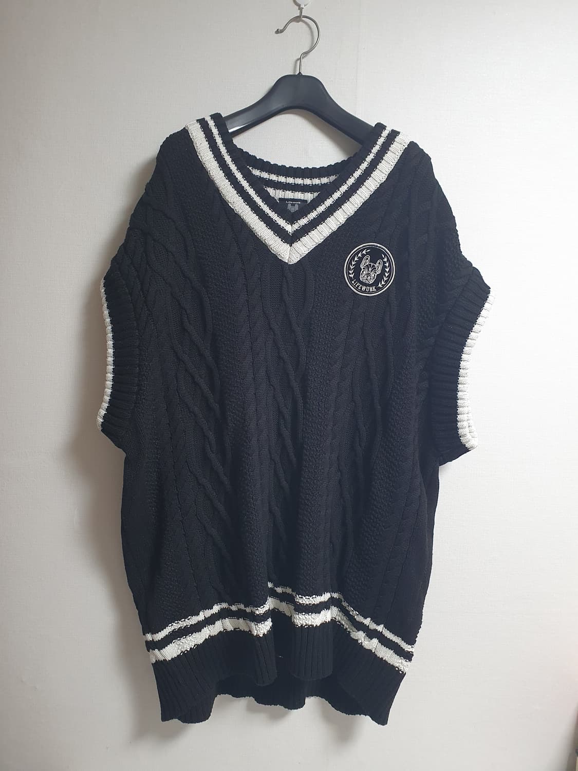 라이프워크 라독 니트 롱 베스트 블랙 🐕🖤 상품이미지2