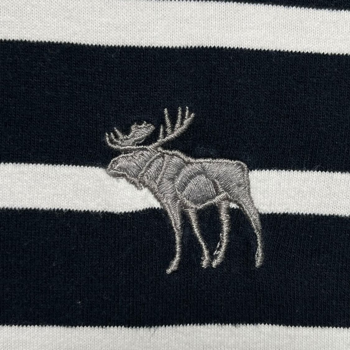  ABERCROMBIE & FITCH 스트라이프 카라티 네이비 S 상품이미지2