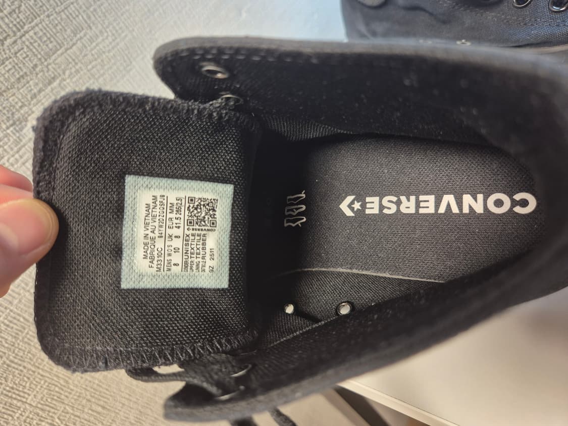 컨버스 올스타 하이 올블랙 상품이미지2