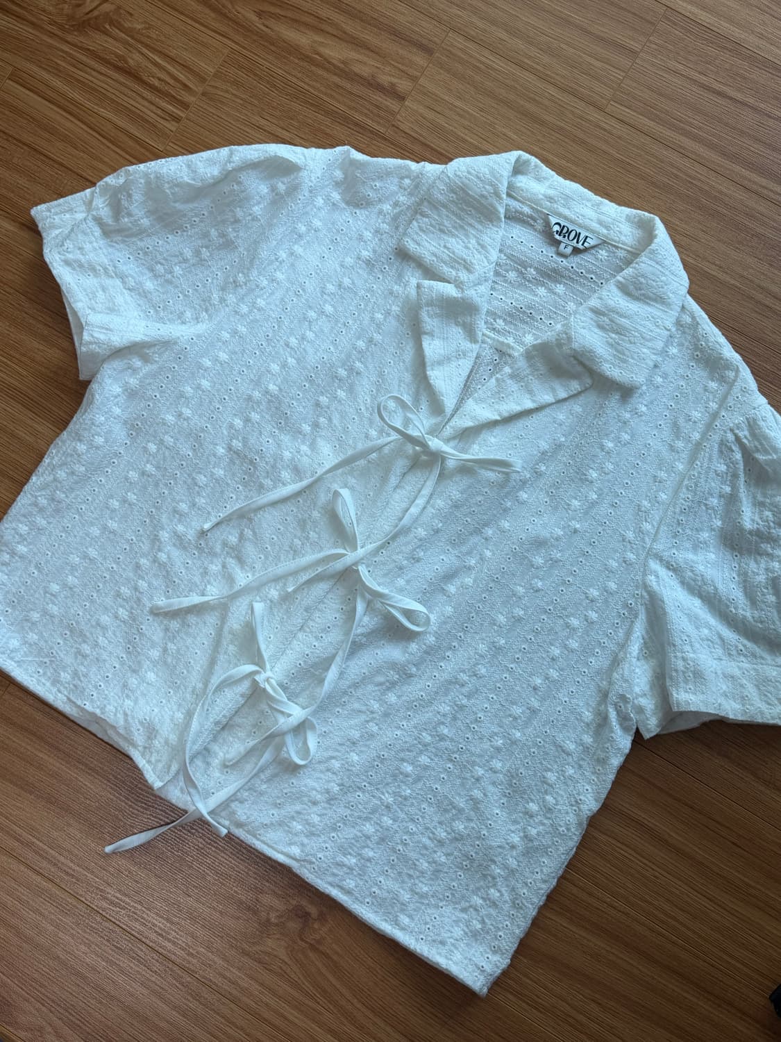 그로브 casey 블라우스 (반팔리본블라우스) 상품이미지2