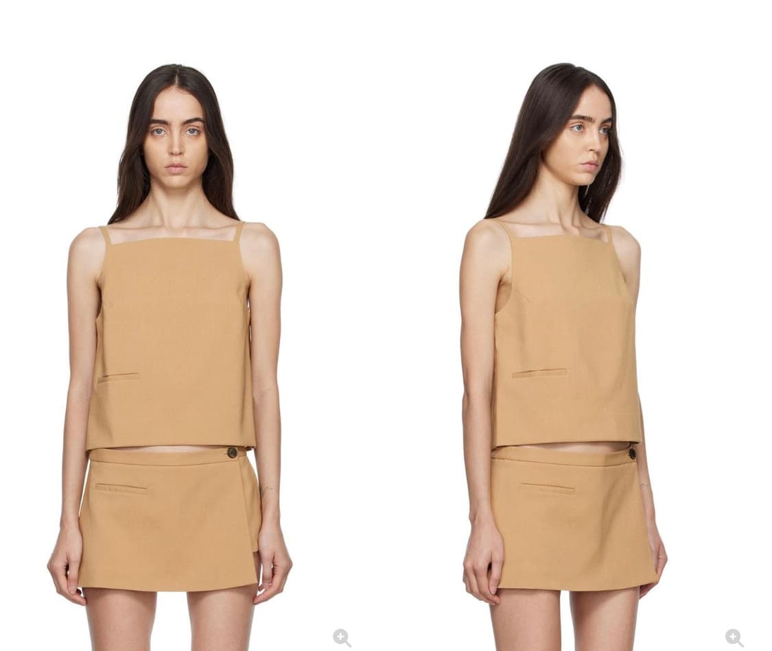 [Sale] Sandy Liang Camel Wool-Blend Tank 상품이미지1