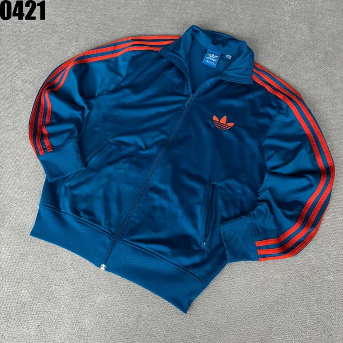 아디다스 파이어버드 져지 집업 트랙탑 블루/오렌지 100 상품이미지1