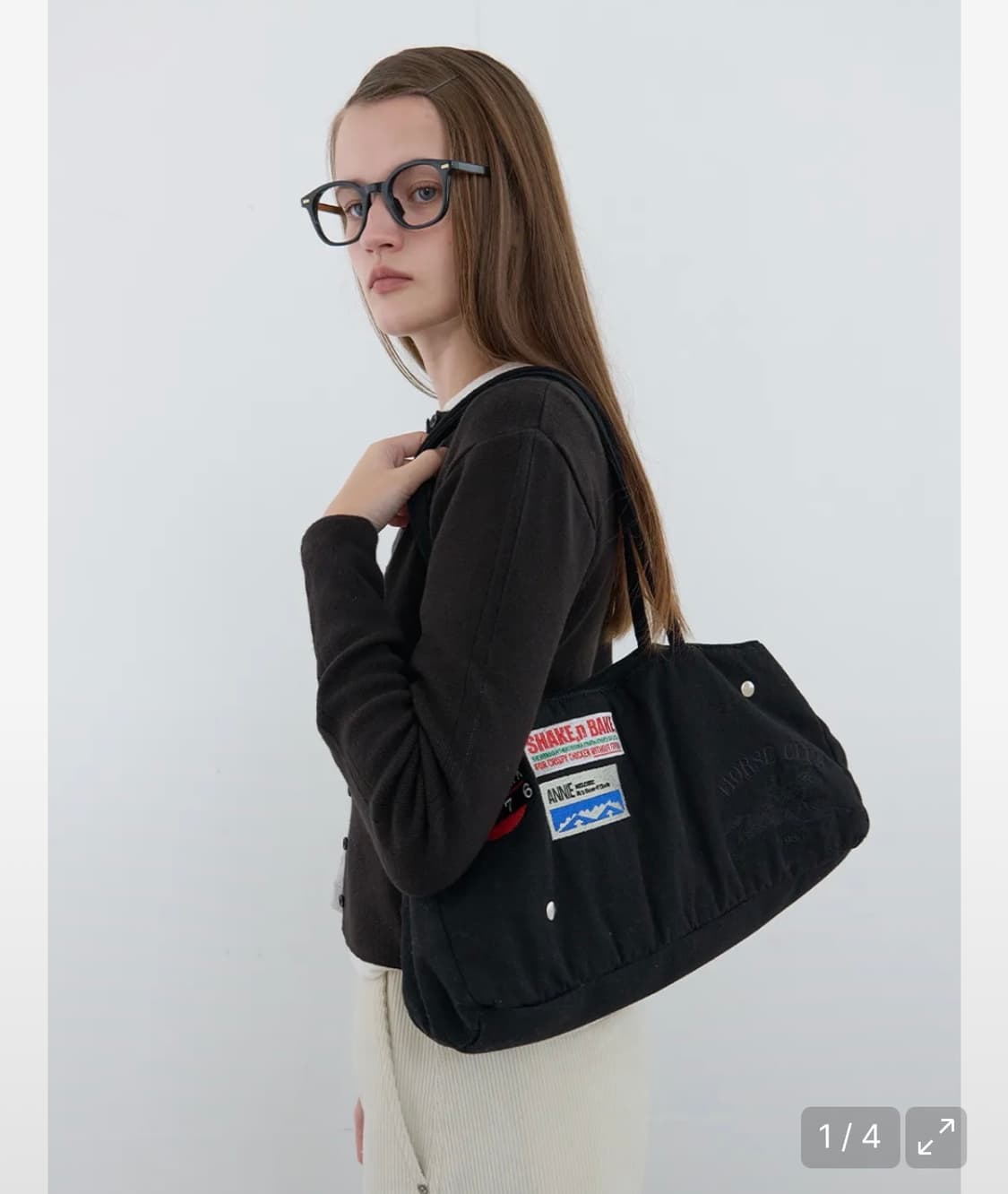 Kijun 기준 Patch Shopper Bag UNISEX Black 상품이미지2