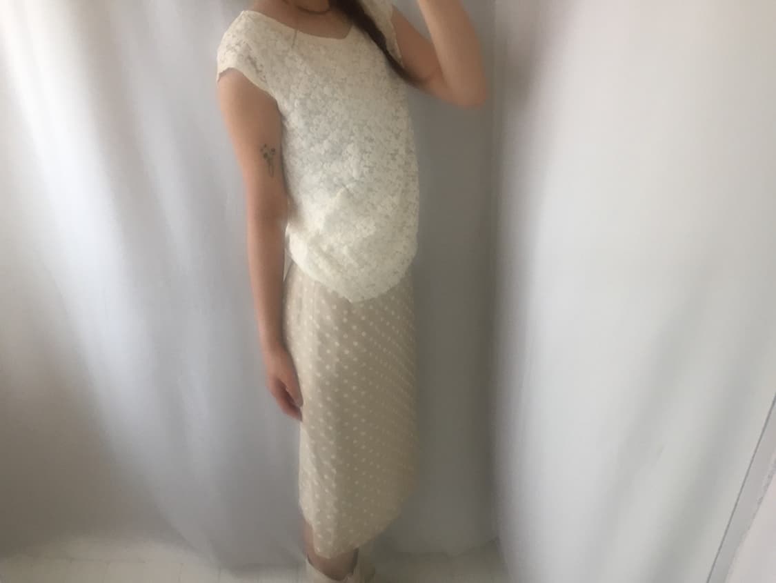 684. beige midi dot SK  상품이미지8