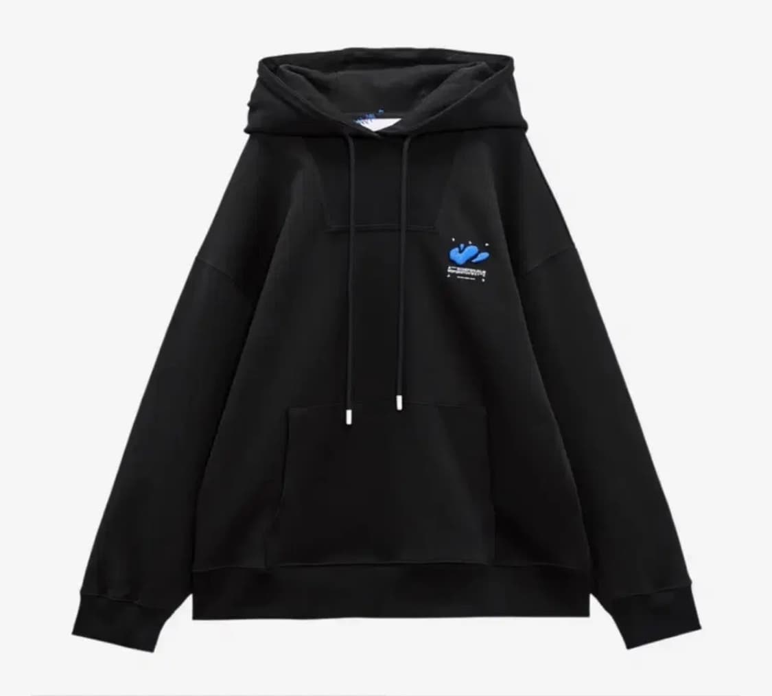 자라 x 아더에러 자수 후드 스웨트셔츠 블랙 상품이미지1