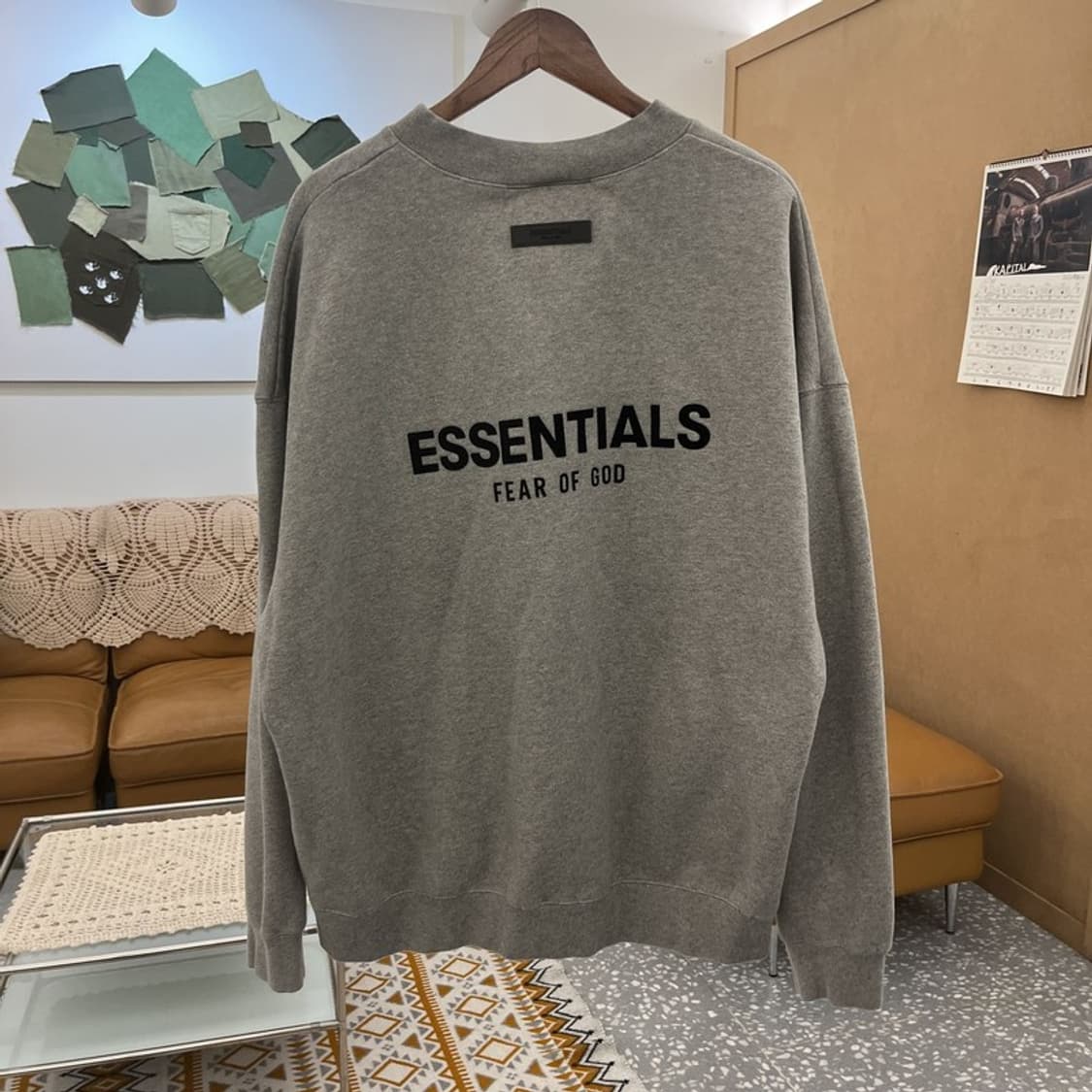 피어오브갓 에센셜 빈티지 모던 캐주얼 백로고 맨투맨 XXL C10547 상품이미지4