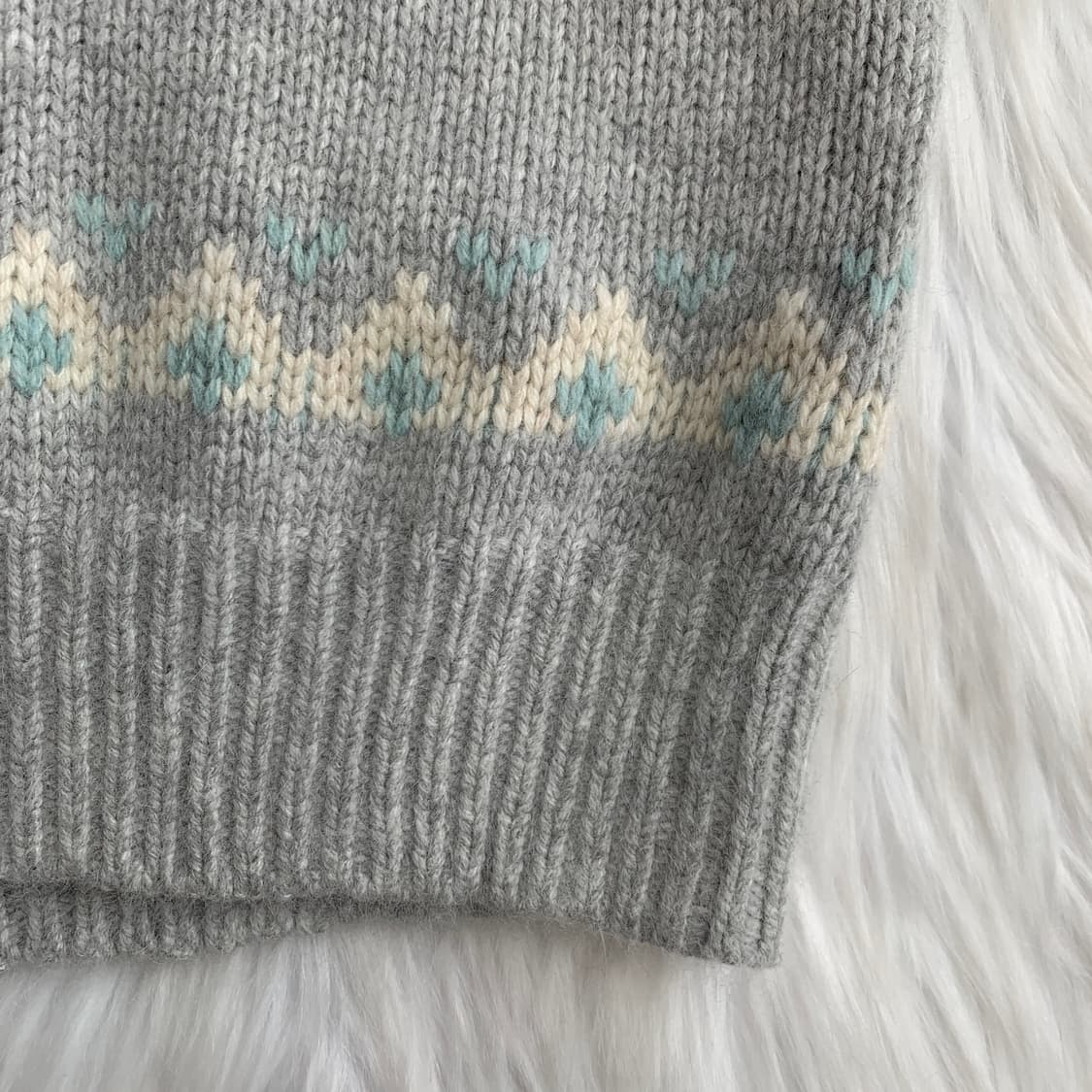 빈티지 노르딕 패턴 라운드니트 1756 상품이미지7