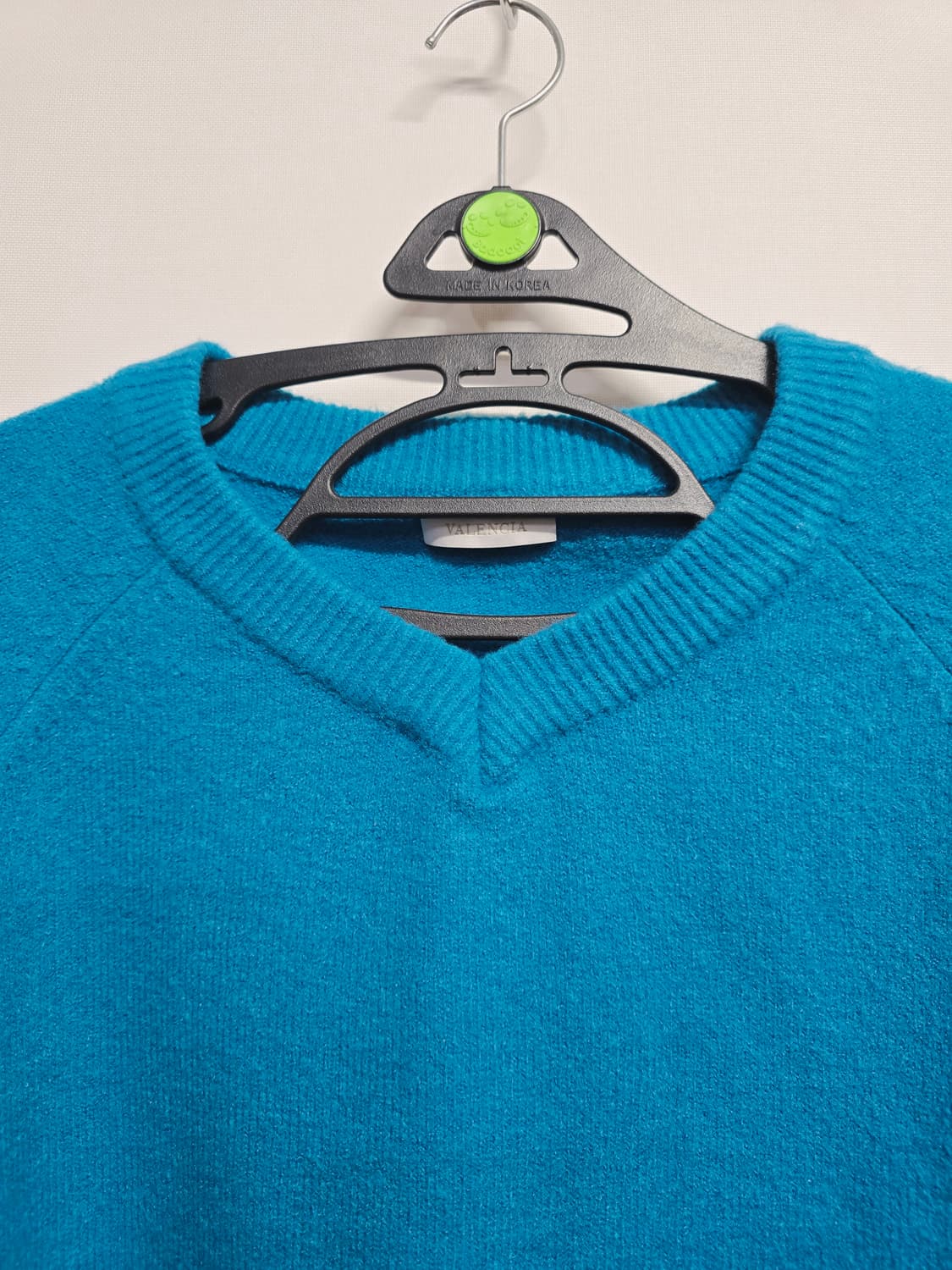발렌시아 터키블루 V넥 크롭 니트 상품이미지2