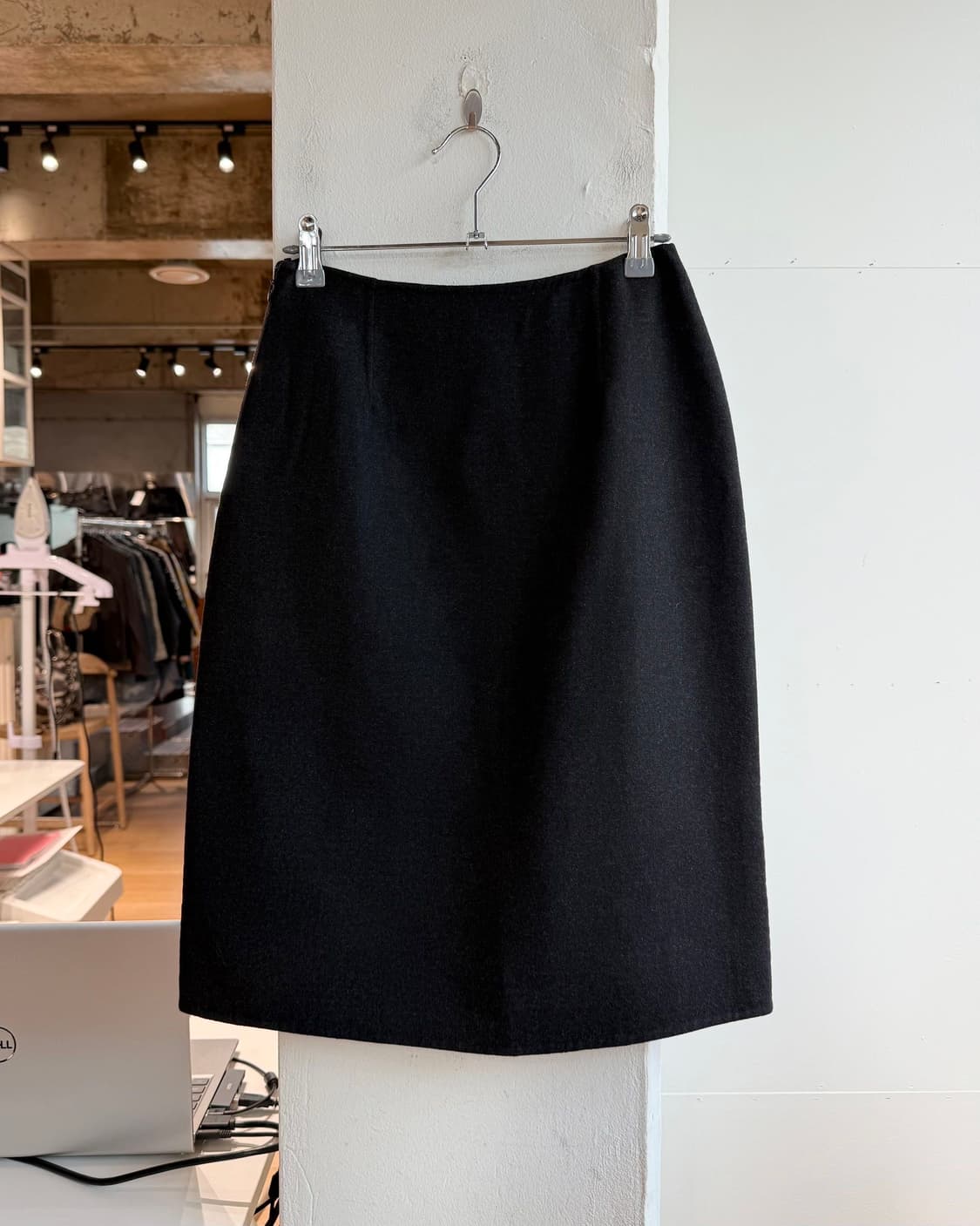 폴로 랄프로렌 퍼플라벨 차콜 레인울 미디스커트 상품이미지5