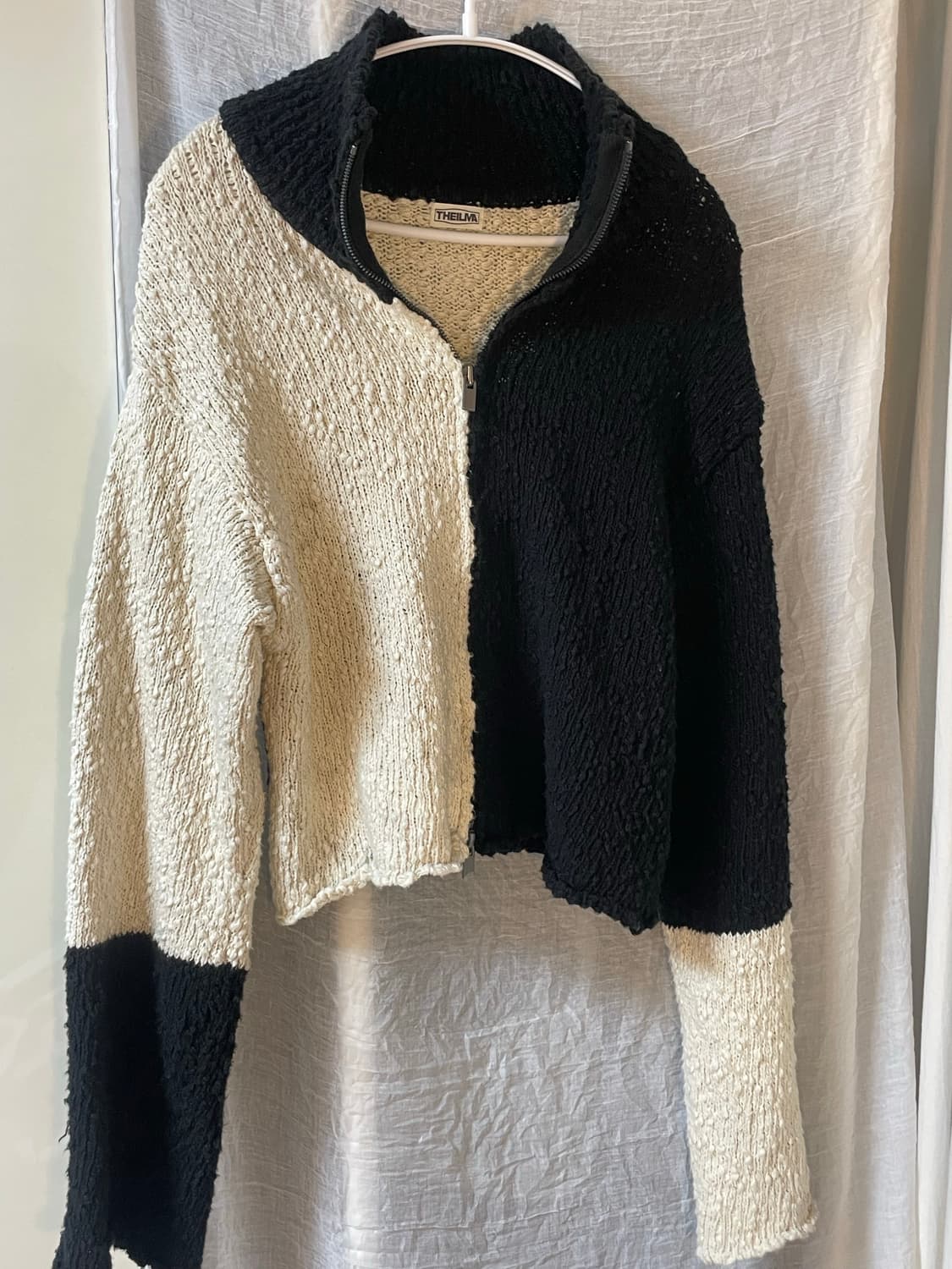 더일마 배색 투웨이 집업 상품이미지1